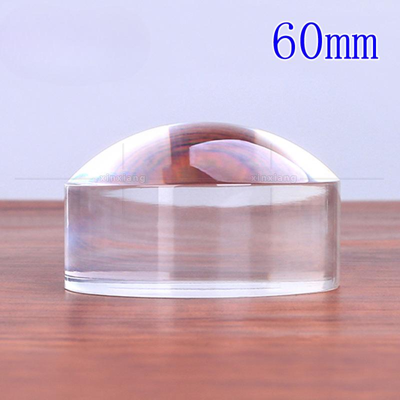50/60/80/100mm Optical Acrylic Dome Magnifying Glass Desktop Paperweight Reading Magnifier Half Ball Lens Loupe 8X/7X/6X/4X