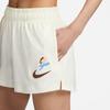 New Nike Sportswear Women's Logo Print Elastic Shorts 'Sail White' FJ7716-133