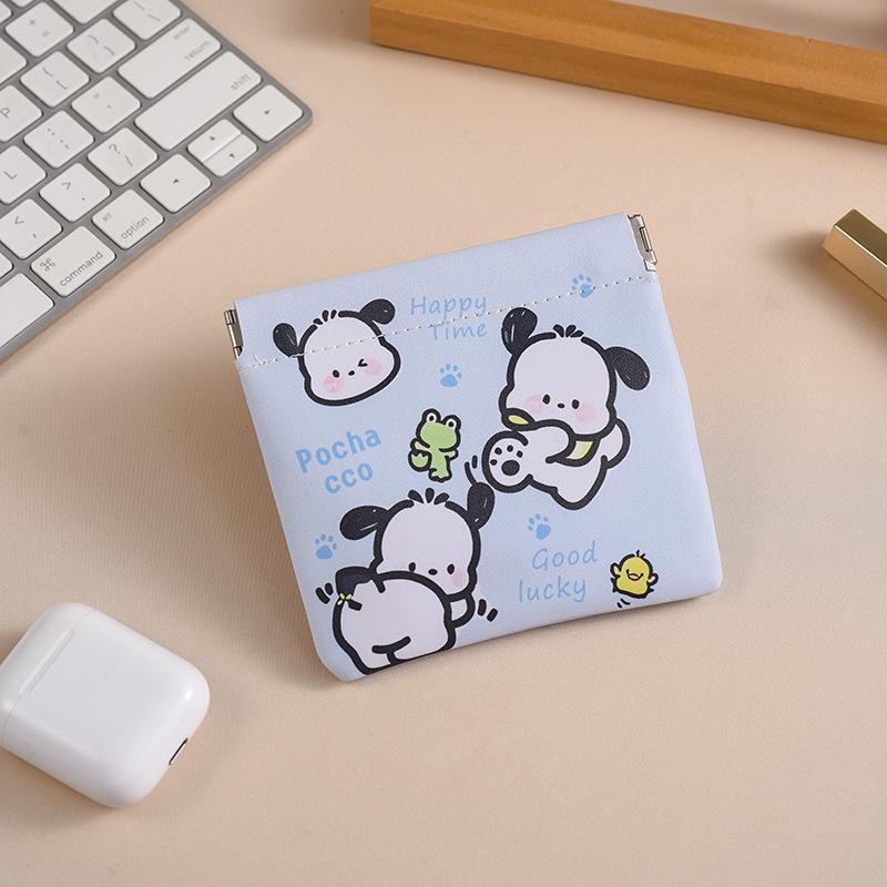 Chic Snap Closure Makeup Bag: Compact Lipstick Organizer & Earphone Pouch