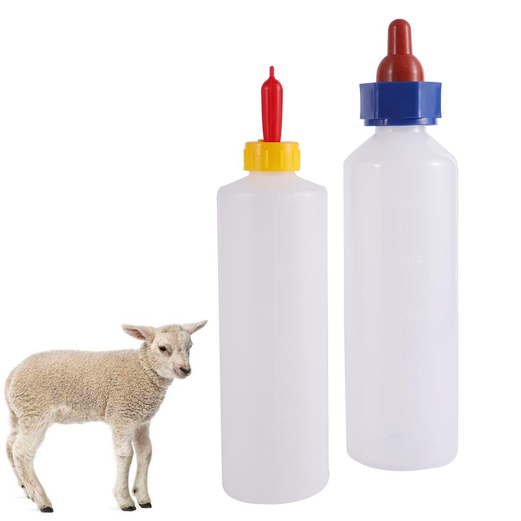 1Pc Lamb Milking Feeding 400ML/500ML Capacity Bottle With Soft Rubber Nipple Pacifier for Piglet Sheep Goat Farm Animals Drinker