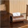 Natural Wooden Tissue Box Organizer Handcrafted Napkin Holder Durable Finish Decor for Home Restaurant Hotel Bathroom