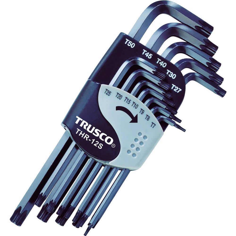 

TRUSCO Hex Lobe Wrench Set, Black, 12-Piece Set, THR-12S чёрный