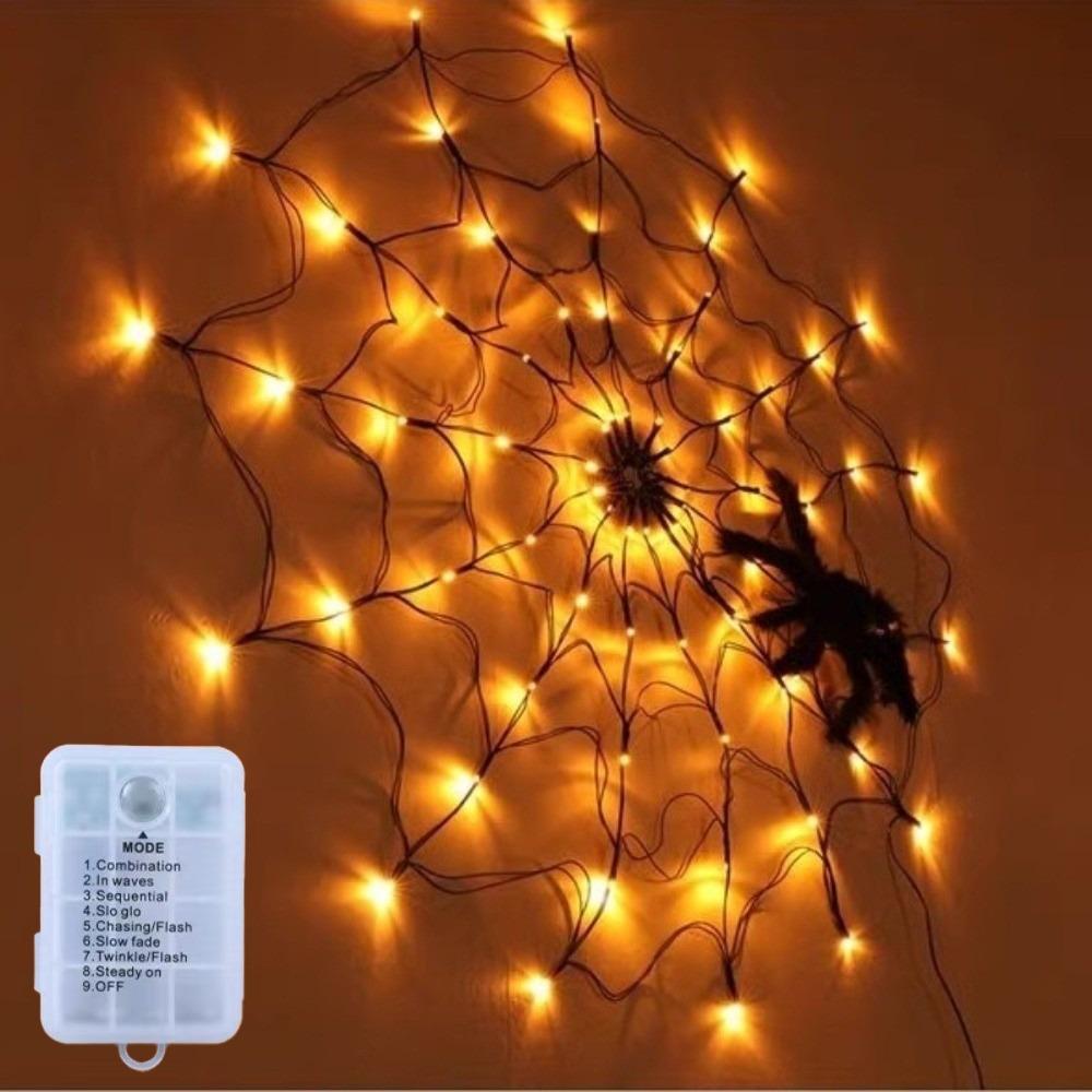 70 Lamp Spider Web Light Waterproof Haunted House Light New Party String Lighting  Atmosphere Decor