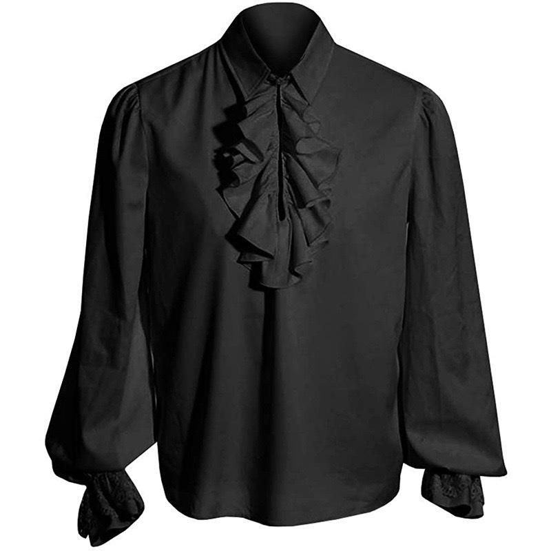 Men's Pirate Pants & Renaissance Ruffled Shirt Costume for Halloween