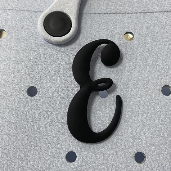 Yousheng Englischer Buchstaben-Taschenanhänger, Strandtasche, Handtasche, Lochdekoration, weiches EVA, AZ, Alphabet-Buchstabe, DIY-Taschenzubehör