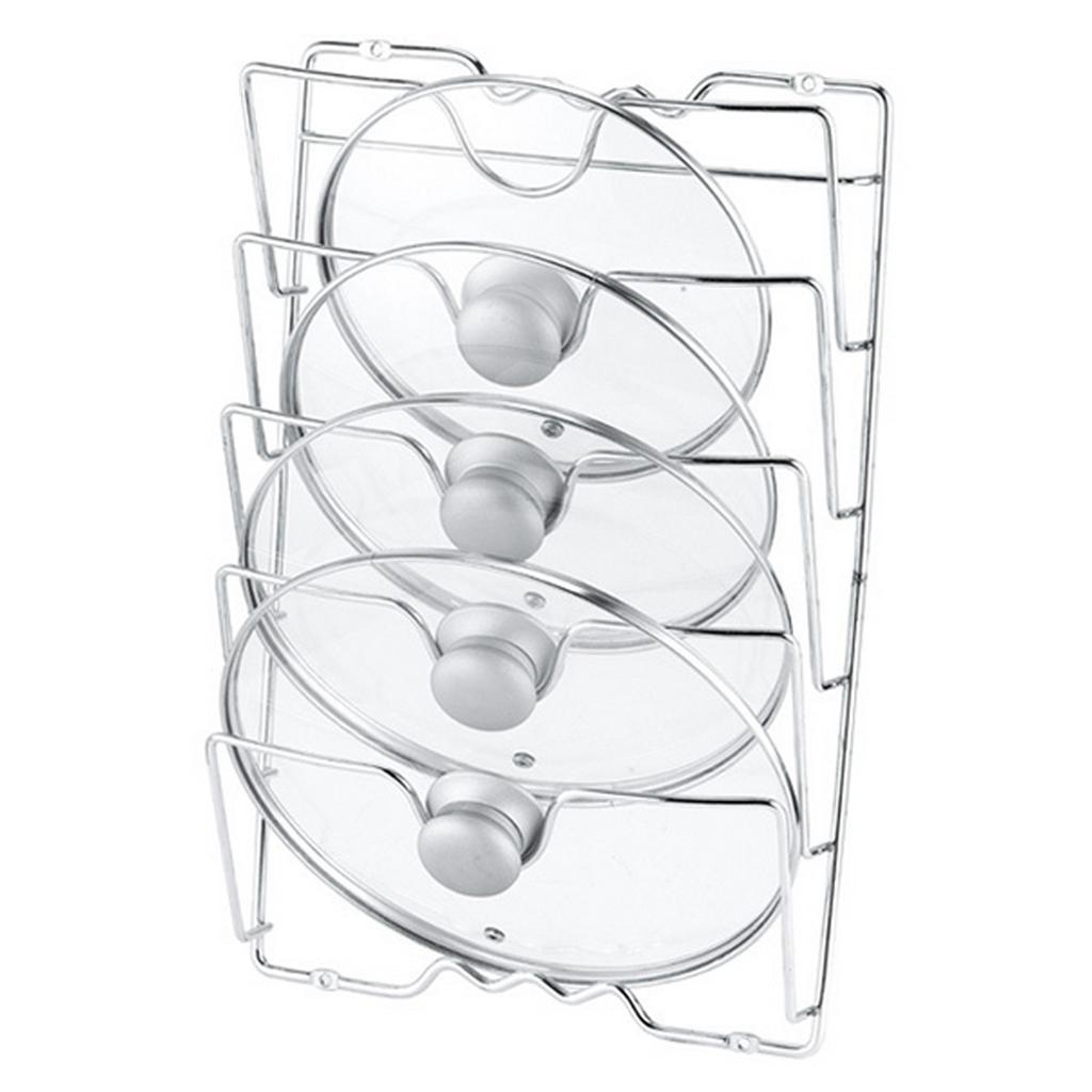 Neu 1 stücke 5-Schicht Topf Deckel Halter Lagerung Organizer Wand Tür Montieren Racks Regal
