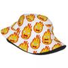 Summer Beach Vacation Getaway Headwear Howls Moving Castle Calcifer Bucket Hat Sun Hat Anime Ispoti Fishing Fisherman Caps