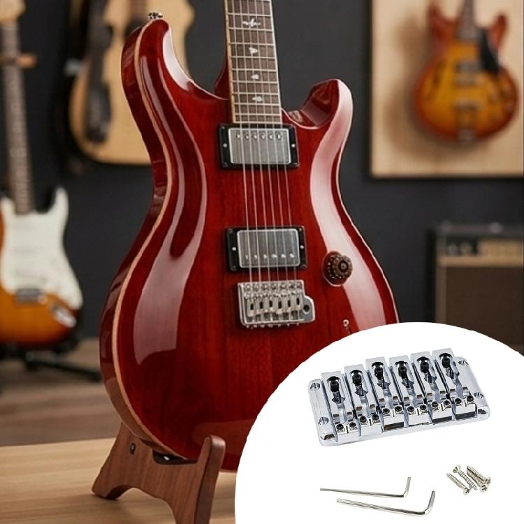 Zinc Alloy 6 String Guitar Bridge Enduring Separated Saddles 6 String Guitar Bridge For Enhanced Tone And Stability