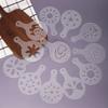 Latte Art Template Coffee Decorating Tool, Reusable Stencils for Barista, Beginner Homemade Coffee Decoration Tool