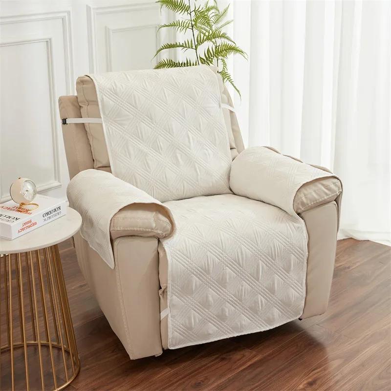Quilted Anti-wear Recliner Sofa Cover for Living Room Dog Pet Kid Anti-Slip Couch Cushion Slipcover Armchair Furniture Protector