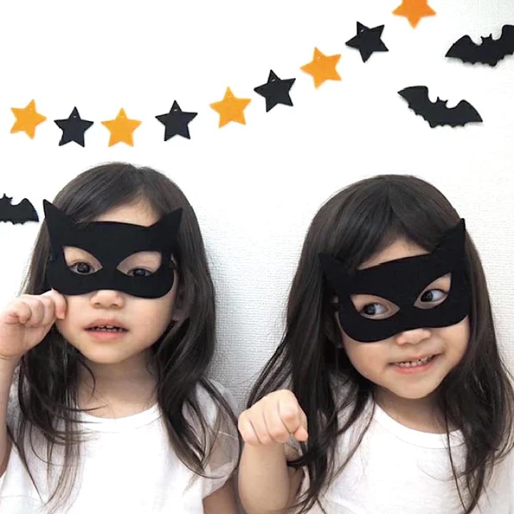 Kokoni [Halloween, Made in Japan] Schwarzes Halloween-Masken-DIY-Set [Halloween-Fledermaus Kinderkostüm Kindermaske Kindermaske DIY-Partydekoration Kinder