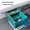 Portable 3 Layer Craft Storage Box with Multiple Compartments for Organized Sewing Tools Large Capacity Organiser