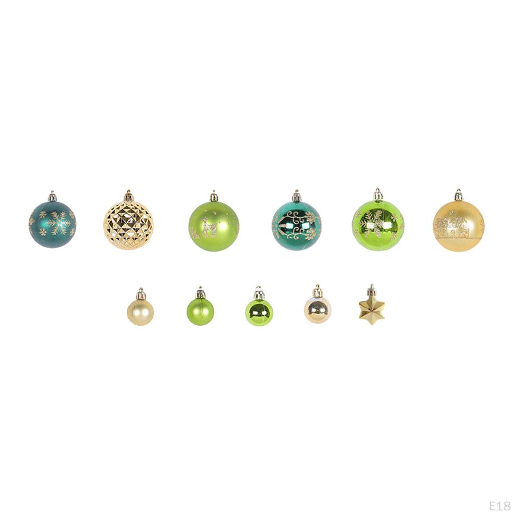 44 Count Christmas Baubles Ornaments for Tree Decoration Set Seasonal Celebrations