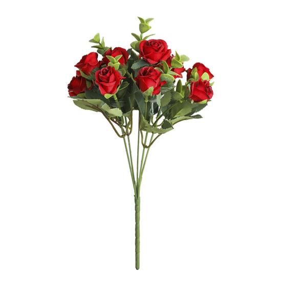 

Красивый искусственный букет, реалистичный, 5 вилок, долговечный красный