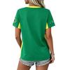 T-shirt décontracté pour femme à col en V et manches courtes avec imprimé USA - Haut léger et respirant pour l'été, idéal pour un usage quotidien