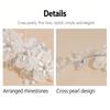 Elegant Asymmetric Snowflake Bridal Tiaras Made Of Copper Alloy With Simulated Pearls For Special Occasions