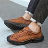 38-48 Men's Retro Leisure Shoes Large Size  Leather Rubber Bottom Handmade Car Men's Leather Shoes