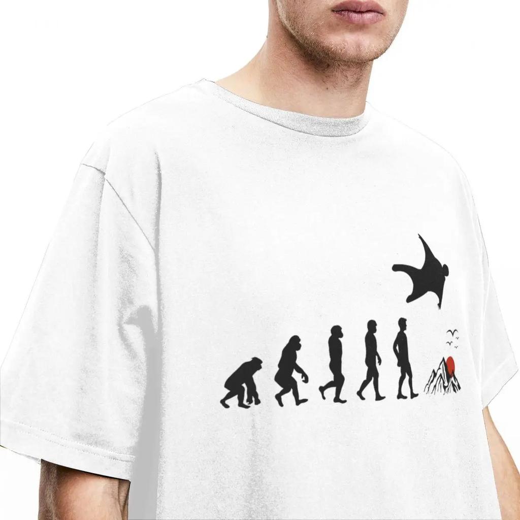 Wingsuit Flying Base Jumping Skydiving T Shirts Apparel Men Women's Cotton Amazing Extreme Sports Wingsuiting Evolution T-shirt