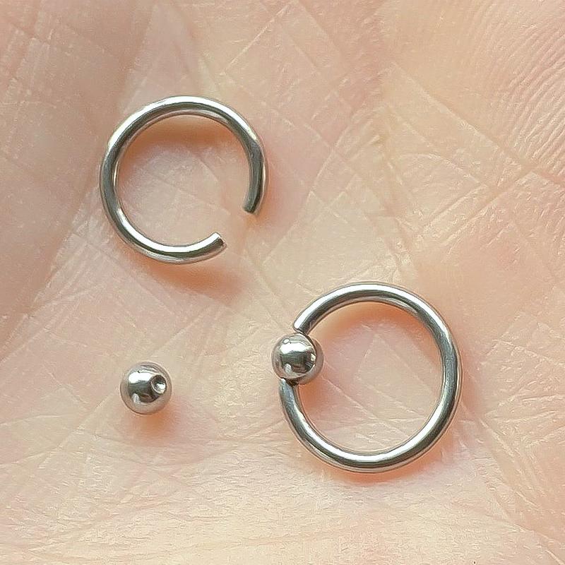 40Pcs/lot Stainless Steel Ear Piercings Helix Piercings Eyebrow Lip Labret Rings Earring Tragus Barbell Piercings Body Jewelry