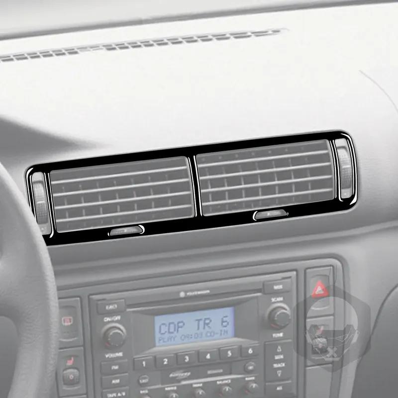 For Volkswagen Passat B5 2001-2005 Accessories Gloss Black Plastic Car Interior Central Air Outlet Panel Trim Sticker
