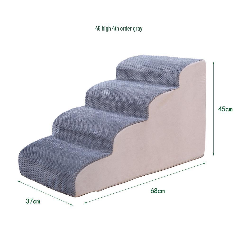 Schůdky a rampa pro domácí zvířata: Odnímatelné, pratelné pěnové schůdky pro kočky a psy, ideální k postelím a pohovkám