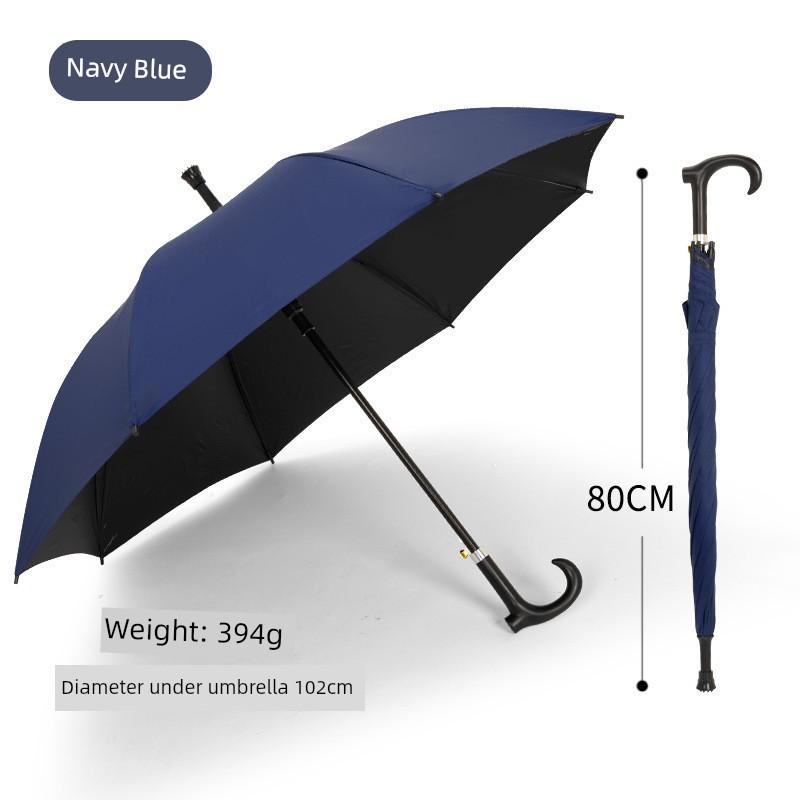 Retro Business-Style Automatic Straight Umbrella, Reinforced, Enlarged, Thickened, Windproof, Non-Slip, Suitable for Both Sunny and Rainy Weather