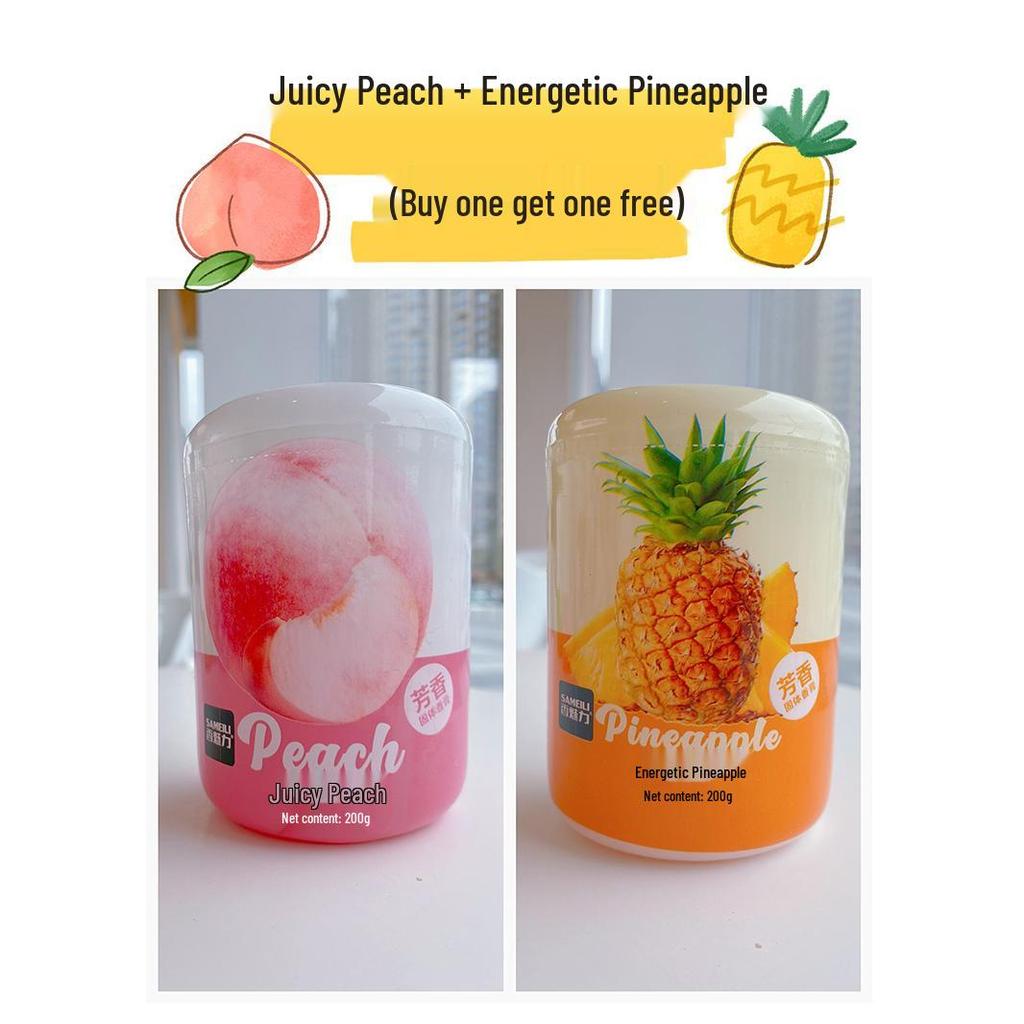 Car Air Freshener - Peach, Pineapple, Grape Scent, Long-Lasting Odor Eliminator for Toilets