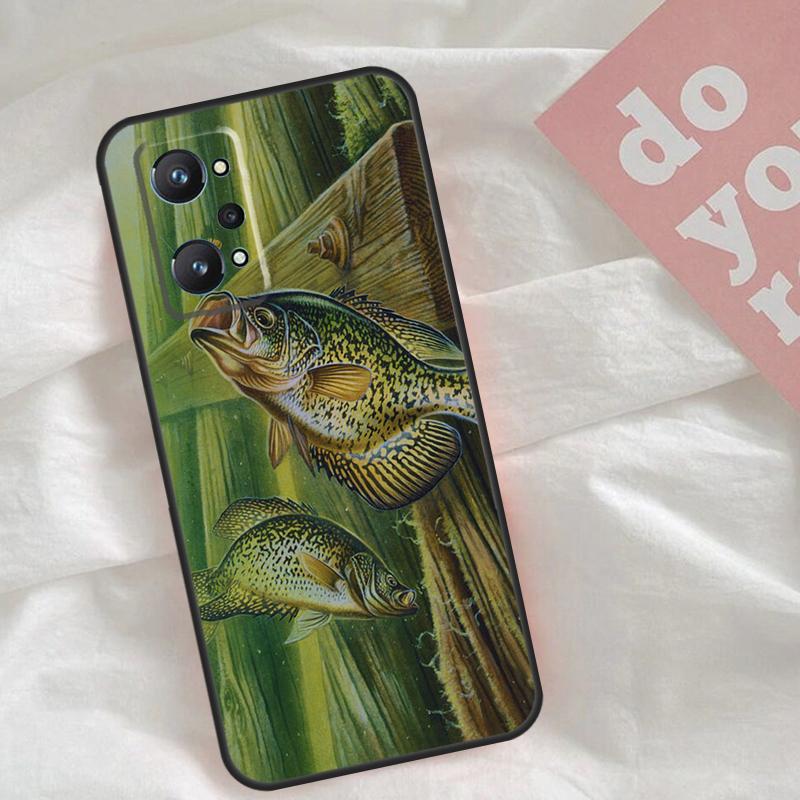 Art Fishing Lure Case For Realme C65 C67 C71 C63 C61 C55 C51 C53 C35 C75 11 12 13 14 15 Pro Plus GT6 GT7 Pro