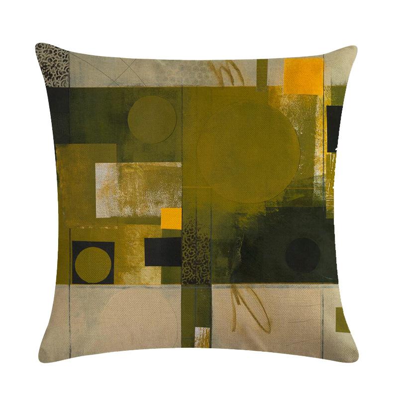 Modern Geometric Creative Graffiti Digital Printing Short Plush Pillow Covers For Car Sofa Office Cushion Cover Home Goods
