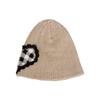 Brown Hat Tricot Heart Beanie - Beige