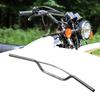 Universal Motorcycle Modification Retro Handlebar Drag Bar Replacement Part 25mm 1in Silver