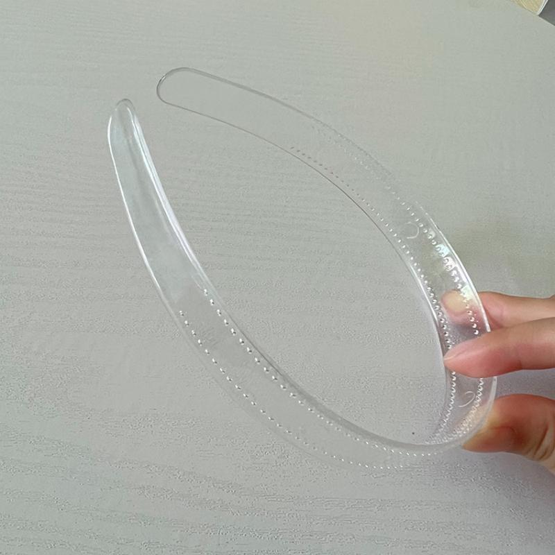 3pcs 8mm/12mm/20mm Clear Plastic Headbands With Teeth Plain Transparent Hairbands for DIY Women Hair Accessories Raw Hair Hoops