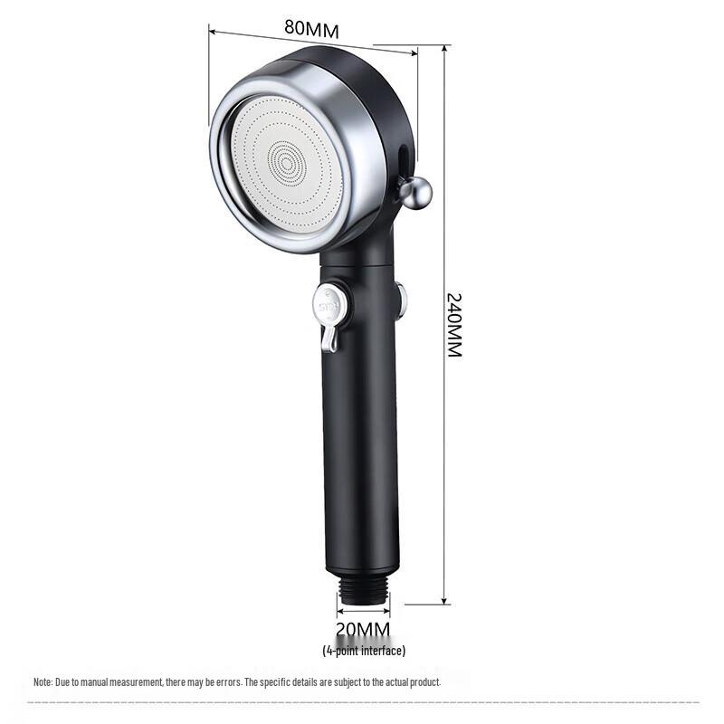 Likeston LD3187 Black Pressurized Handheld Shower Head