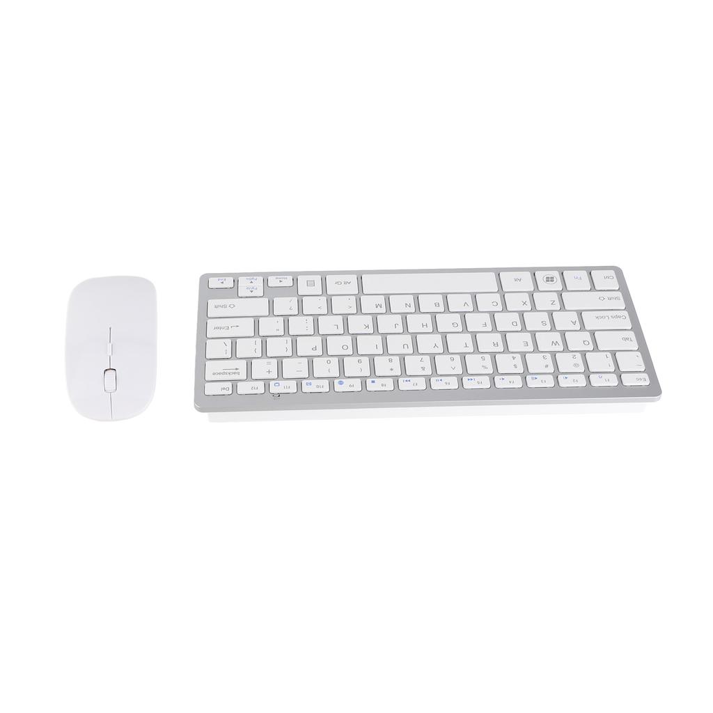 Keyboard Mouse Set 2.4G Wireless 78 Keys USB Thin Etched Keycaps Ergonomics Mute Button Computer