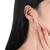 D Color VVS1 All Moissnaite Diamond Earring for Women 925 Sterling Sliver Plated 18k White Gold Stud Ear Wedding Fine Jewelry