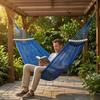 Ice Silk Mesh Camping Mesh Hammock Curved Rod Hanging Swing Outdoor Swing Hammock  Balcony