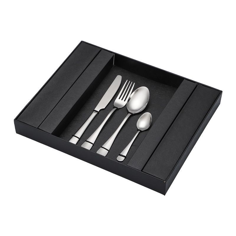 24 piece stainless steel tableware set, 6-person Western food knife, fork, spoon, gift box set