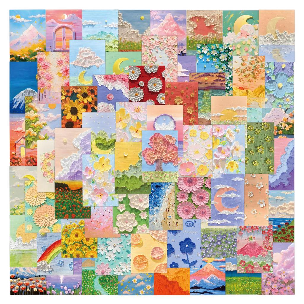 120 Sheets 3D Oil Painting Graffiti Stickers for DIY Journal, Desk, Skateboard, and Guitar Decoration