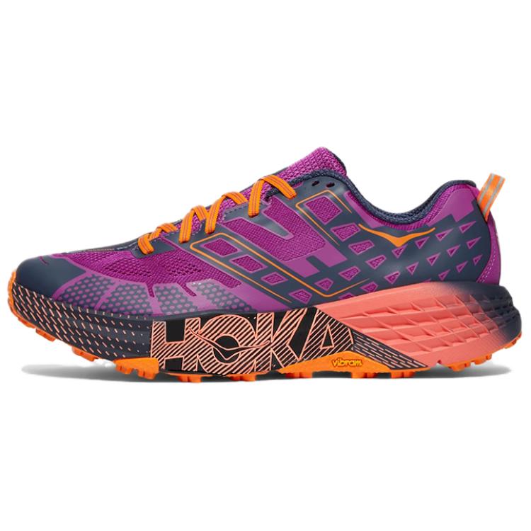 HOKA Speedgoat 2 Low Wild Flower Electric Tangerine Unisex Sneakers Purple 1162710-WRC