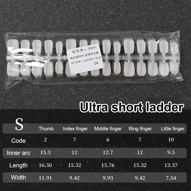 

300 шт./пакет Накладні нігті Матове покриття Прозорі Накладні нігті Поради Гелеве нарощування нігтів Інструмент для практики DIY