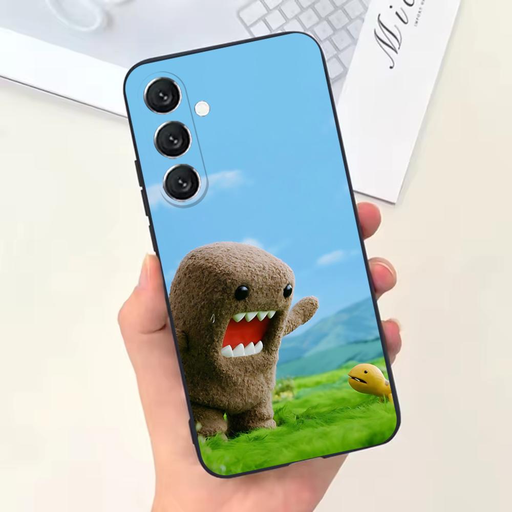 Cute D-Domo-kun Phone Case For Samsung Galaxy A13,A21s,A22,A31,A32,A52,A53,A71,A80,Soft Black Shell