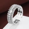 Elegant Adjustable Zirconia Copper Ring for Men and Women