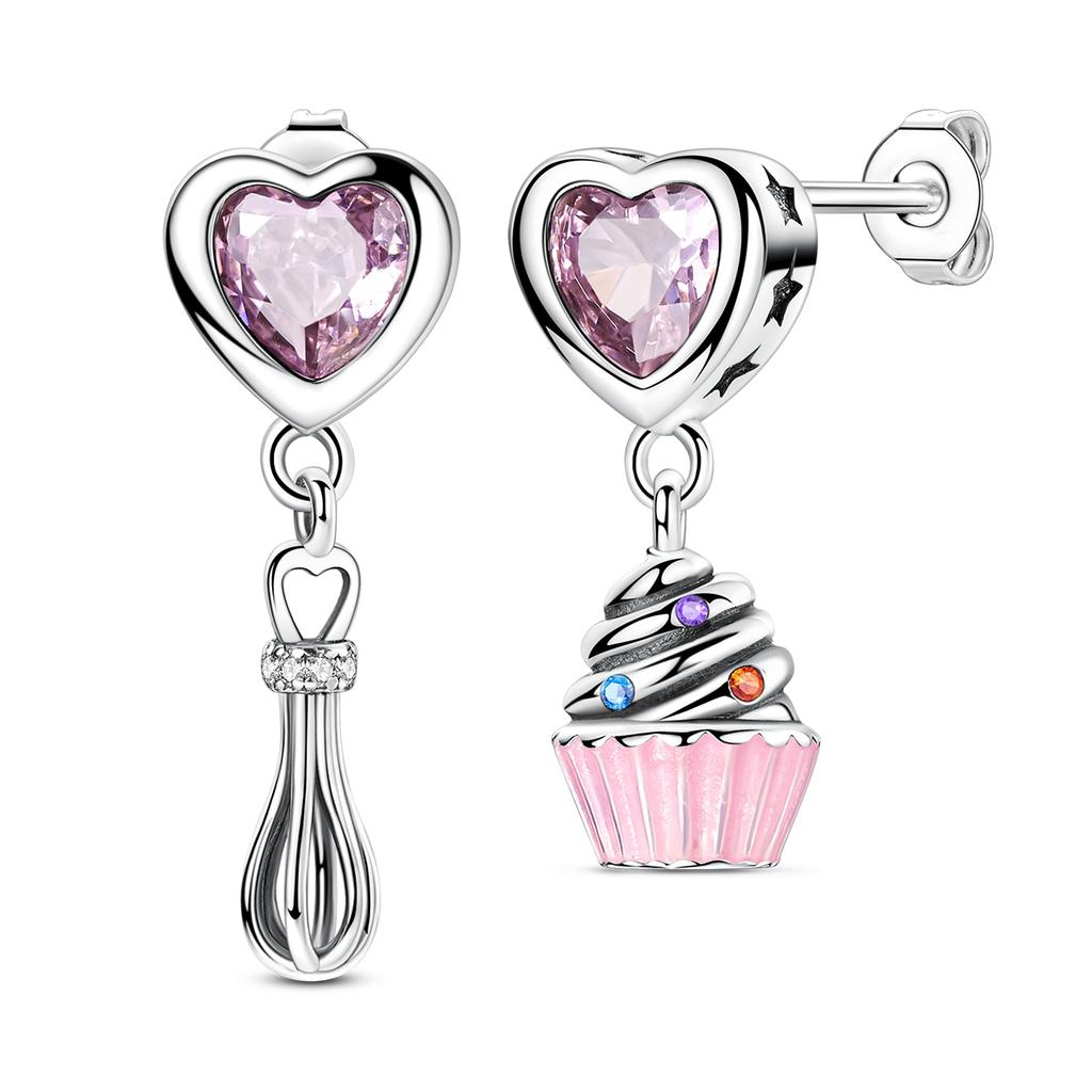 Woman Earring 925 Silver Original Eardrop Hoop Earring Sunflower Bee Bow Fashion Jewelry