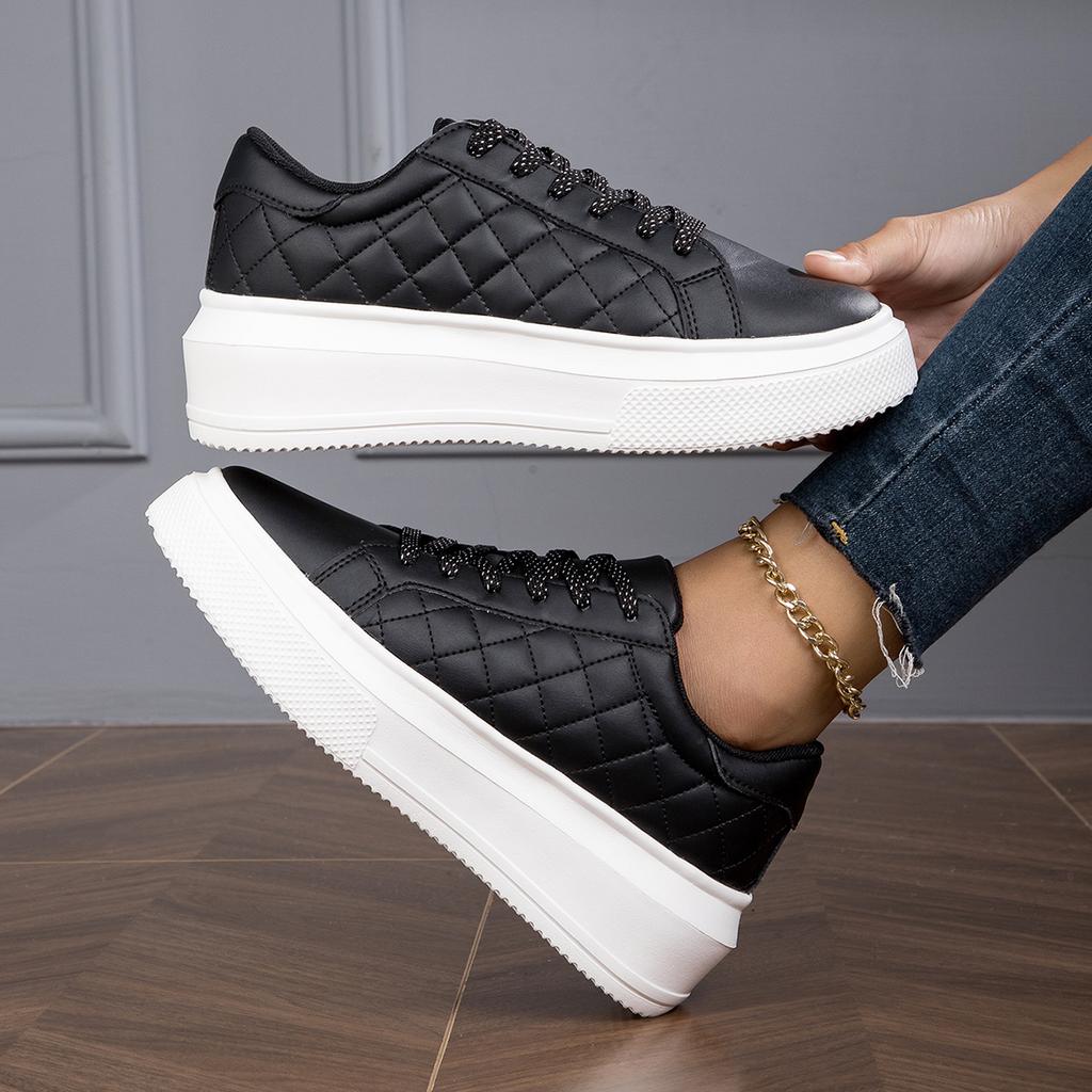 TUINANLE Women's Sports Shoes, Spring/Autumn Height-Boosting Casual Sneakers for Students