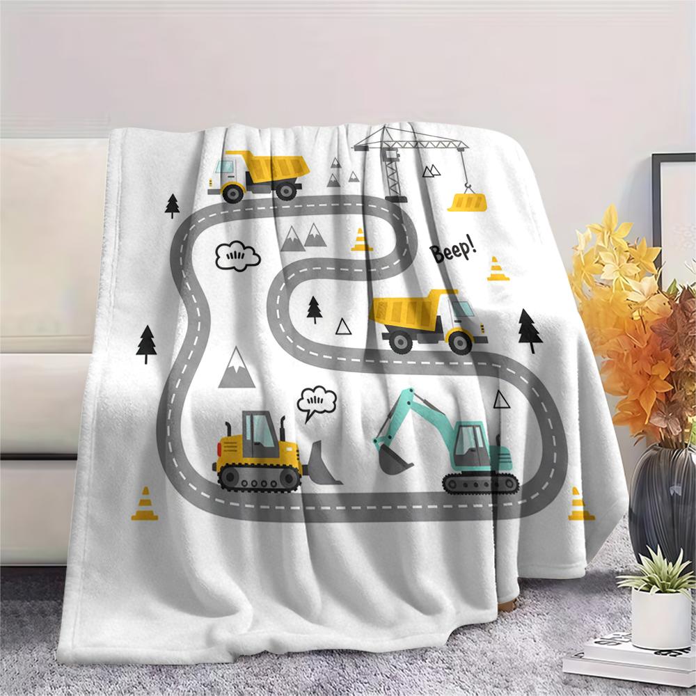 1Pc Cute Nordic Style Print Flannel Blanket, High quality Comfortable for All Seasons, Home Decor, Warmth and Comfort, Perfect for Christmas Gifts W24