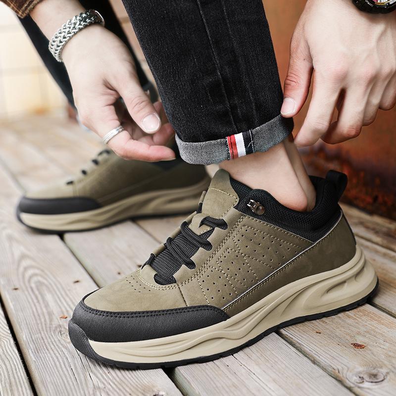 Fashion New Designer Male Tenis Masculino Versatile Leisure Walk Man Footwear Suede Leather Casual Shoe Non-Slip Comfy Mens Sneakers
