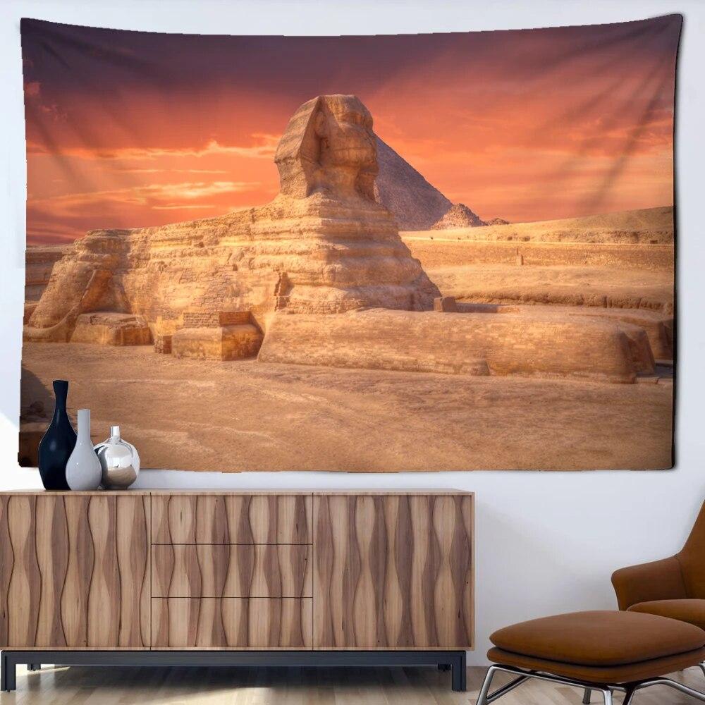 Sacred Pyramid Tapestry Ancient Egyptian Art Tapestry Wall Decor Background Cloth Room Living Room Home Decor