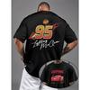 Men'S T-Shirt Featuring A Collaboration with Cars, Showcasing Lightning Mcqueen with The Number 95 Signature
