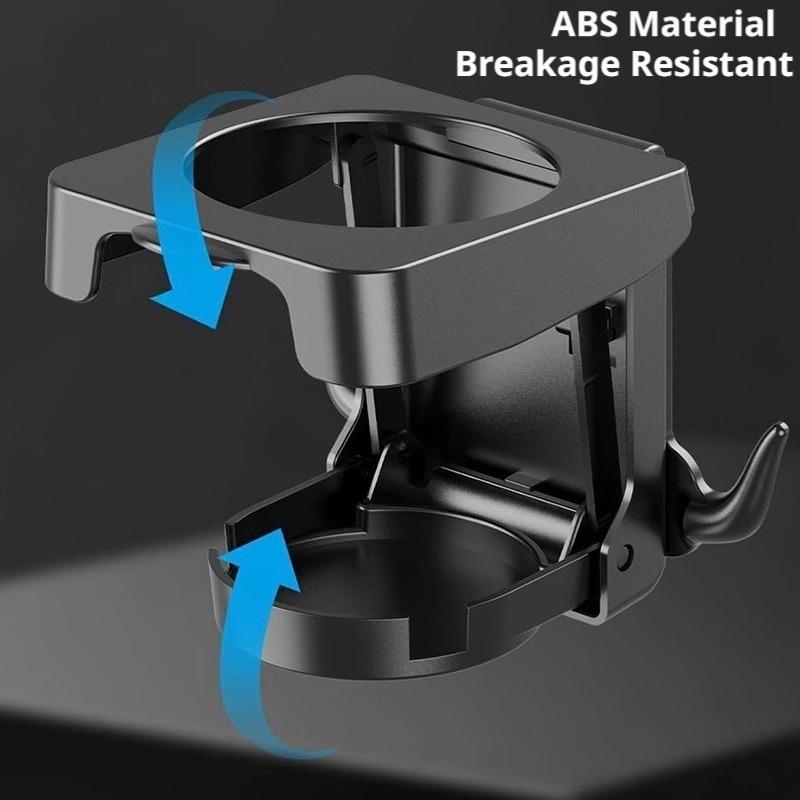 SEAMETAL Universal Foldable Car Door Cup Holder Drink Bottle Holder Vehicle Side Door Mounted Beverage Storage Rack with hooks
