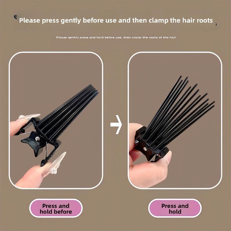 Haarstyling-Produkt - Haarklammern mit hohem Kamm für volles Haar, natürliche Haarwurzeln, schwungvolle Pony-Klammern ohne Spuren zu hinterlassen, Haarformendes Produkt.
